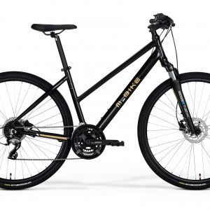 M-BIKE CRS-15D női, matt fekete/arany 46CM