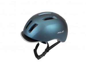 Fejvédo City 58-61 cm hts. vill.LED metálkék BH-C24