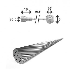 Bowden fék 2250x1,5mm 2 niplivel BR-X86
