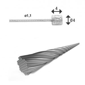 Bowden váltó rozsdam.dupl.sodrott(7x7/49)1,1x2250mm 4x4-es niplivel SH-X17