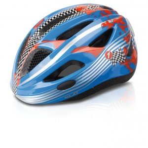Fejvédo gyermek XS/S 46-51 cm hts. vill.LED kék Racer BH-C17